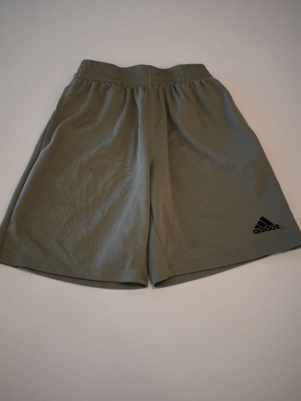 Adidas Boys Performance Athletic Shorts Green Size 10/12 Medium Drawstring Mesh